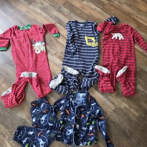 Carter's Striped Footed One-Piece Pajamas Set Of 3